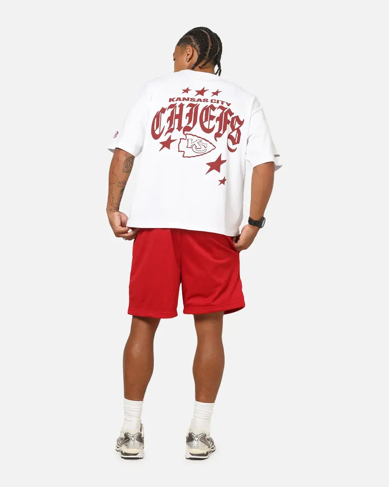 Mitchell & Ness Kansas City Chiefs Stars & Text Boxy T-Shirt White 3
