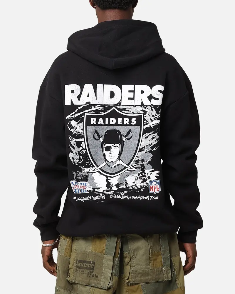 Mitchell & Ness Las Vegas Raiders 'Alter Ego' Flames Hoodie Faded Black 1