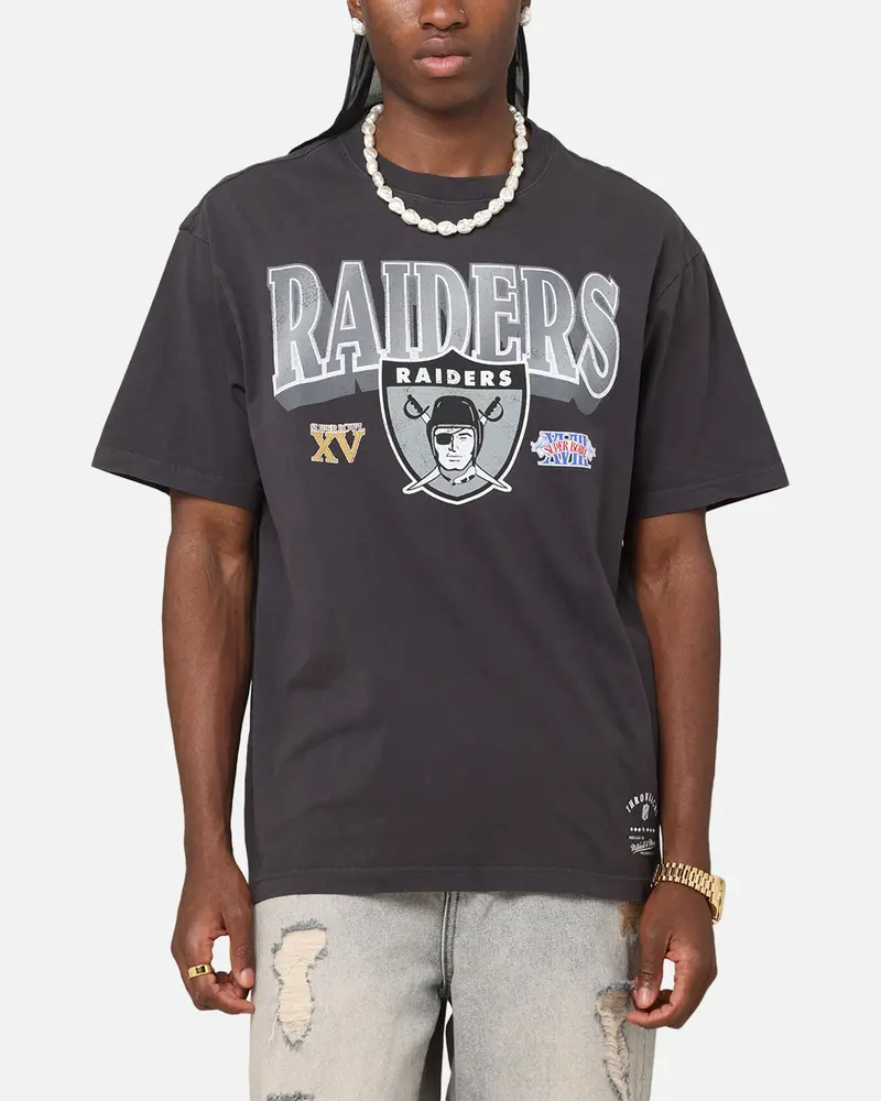Mitchell & Ness Las Vegas Raiders Arch T-Shirt Faded Black 1