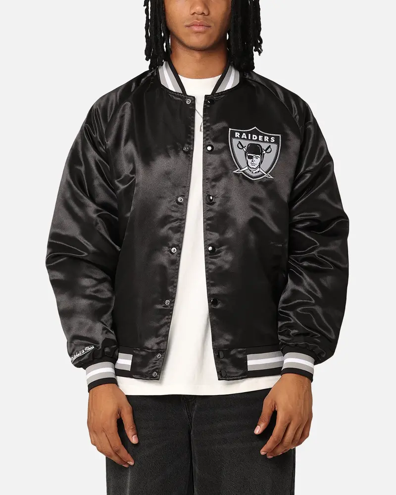 Mitchell & Ness Las Vegas Raiders Lightweight Satin Jacket Black 1