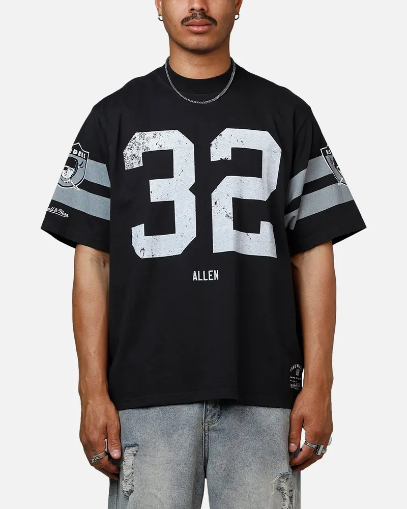 Mitchell & Ness Las Vegas Raiders Marcus Allen Boxy T-Shirt Faded Black 1