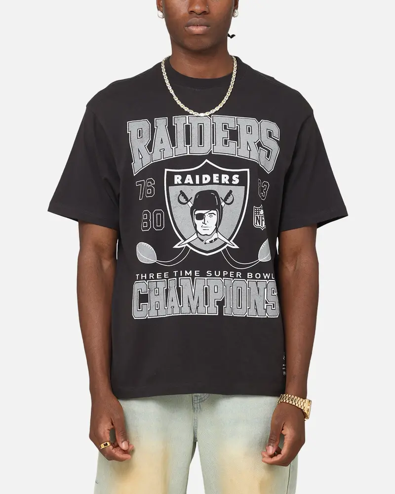 Mitchell & Ness Las Vegas Raiders Pinnacle T-Shirt Faded Black 1