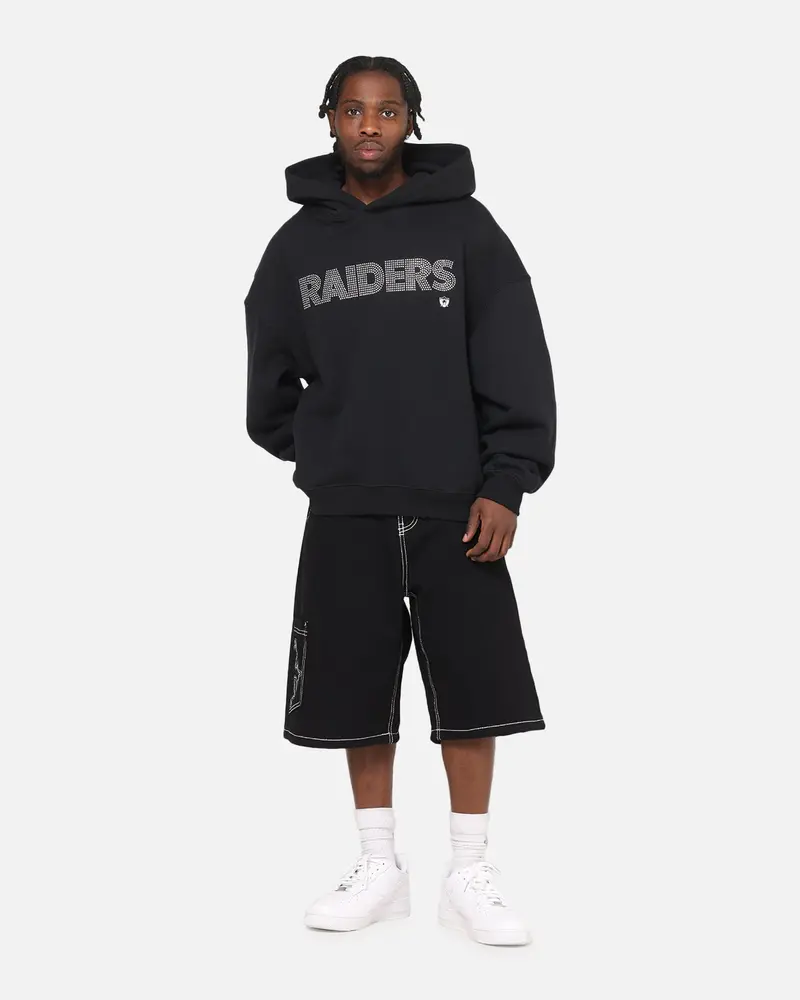 Mitchell & Ness Las Vegas Raiders Rhinestone Hoodie Faded Black 3