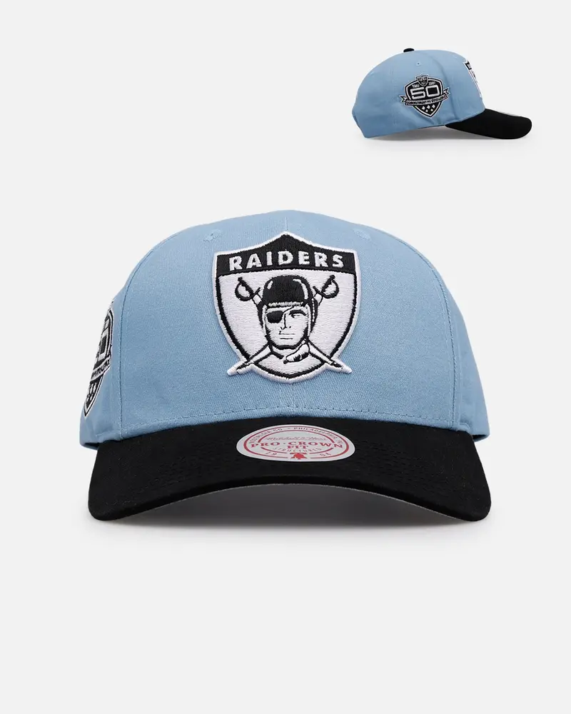 Mitchell & Ness Las Vegas Raiders 'Vapor Blue' 1998 Champion Pro Crown Snapback Blue 1