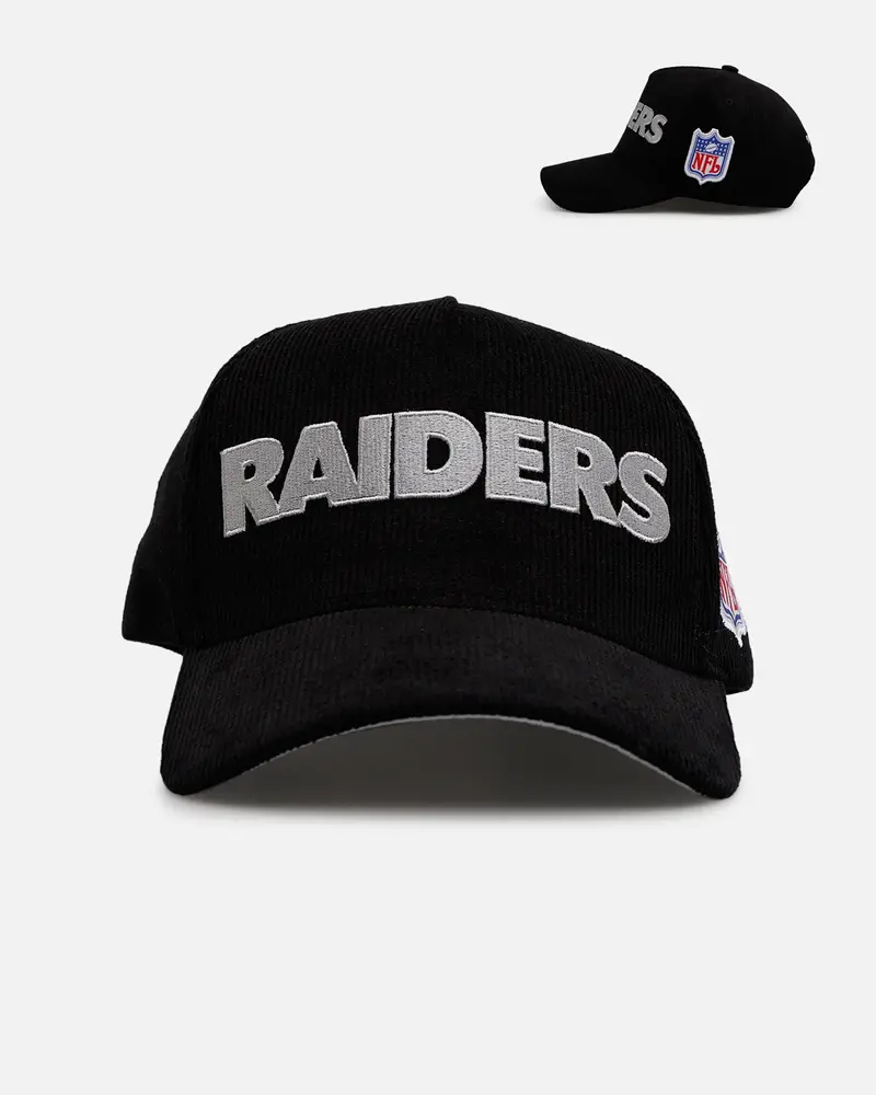Mitchell & Ness Las Vegas Raiders 'Vintage Cord' Pro Pinch Corduroy Snapback Black 1