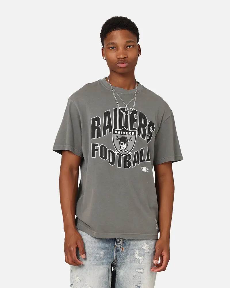 Mitchell & Ness Las Vegas Raiders Wave Arch T-Shirt Gunmetal 1