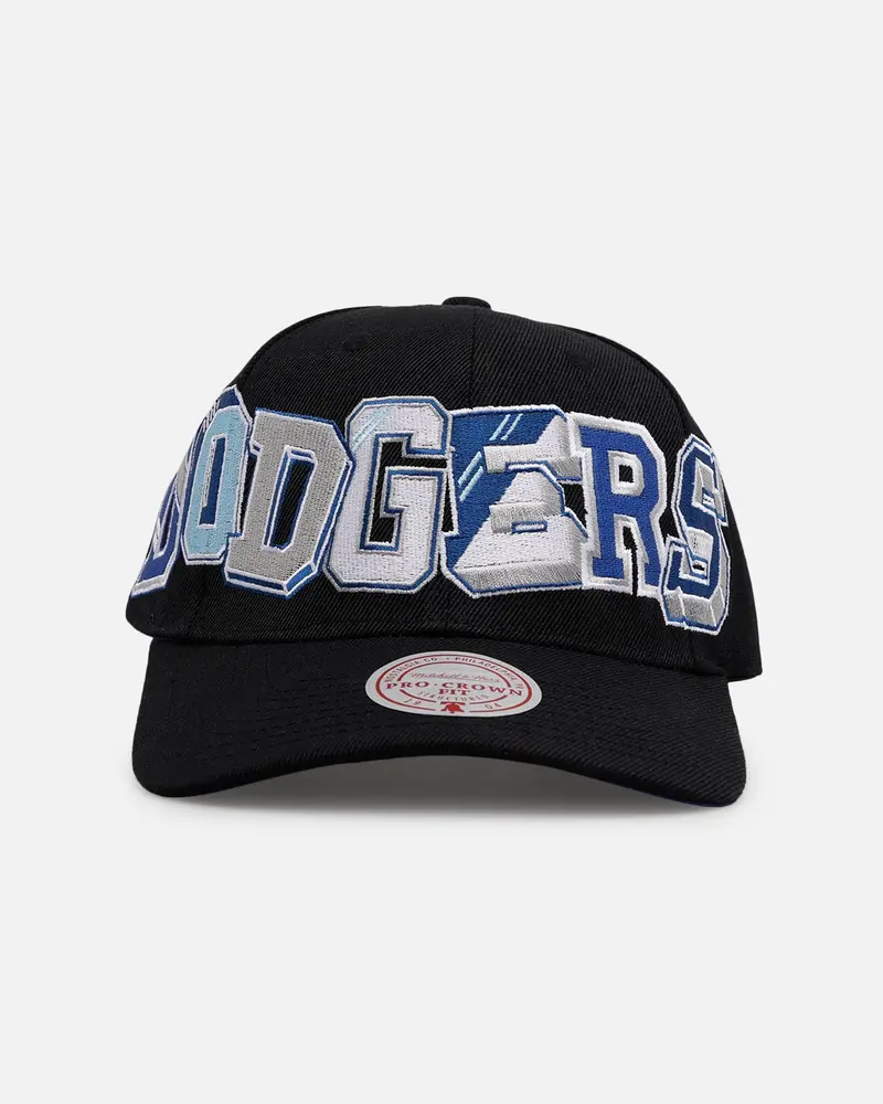 Mitchell & Ness Los Angeles Dodgers 'Hyper Type' Pro Crown Snapback Black 1