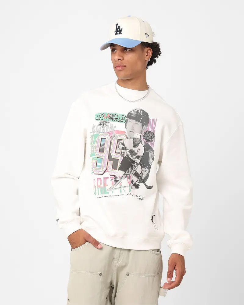 Mitchell & Ness Los Angeles Kings Wayne Gretzky Electric Crewneck Vintage White 1