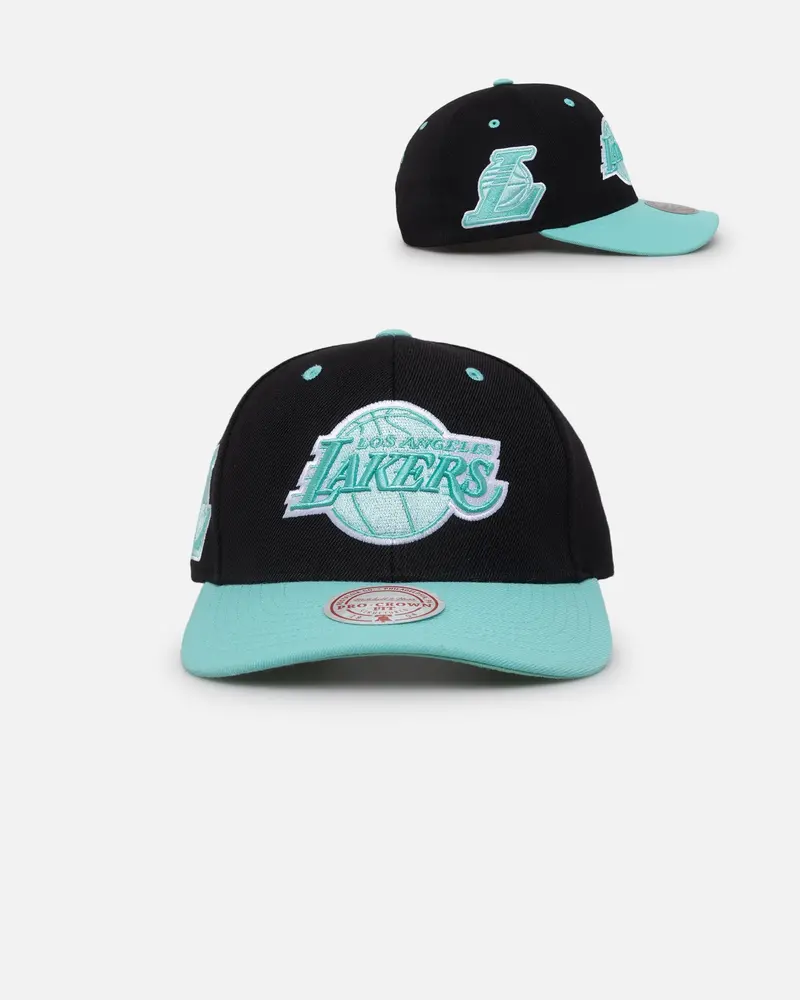 Mitchell & Ness Los Angeles Lakers "Ice Blue" Script Origin Snapback Black/Ice Blue 1