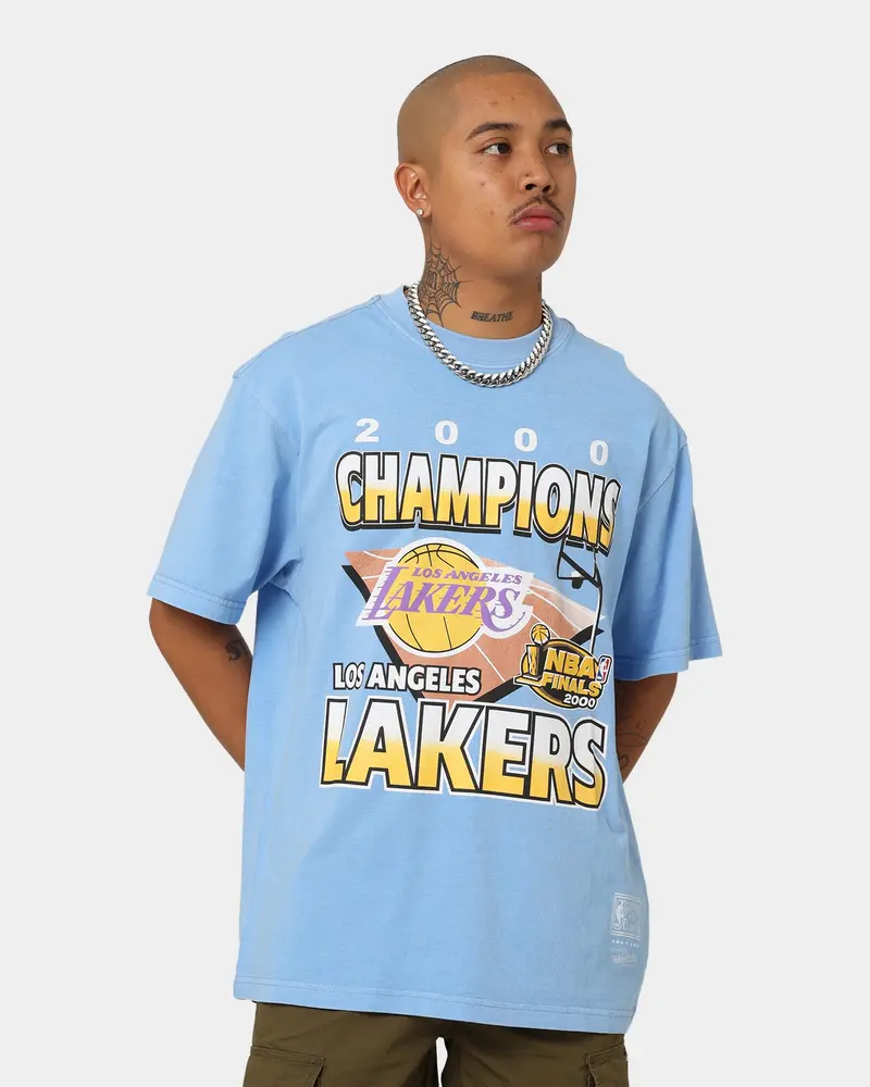 Mitchell & Ness Los Angeles Lakers On Court T-Shirt Blue 1
