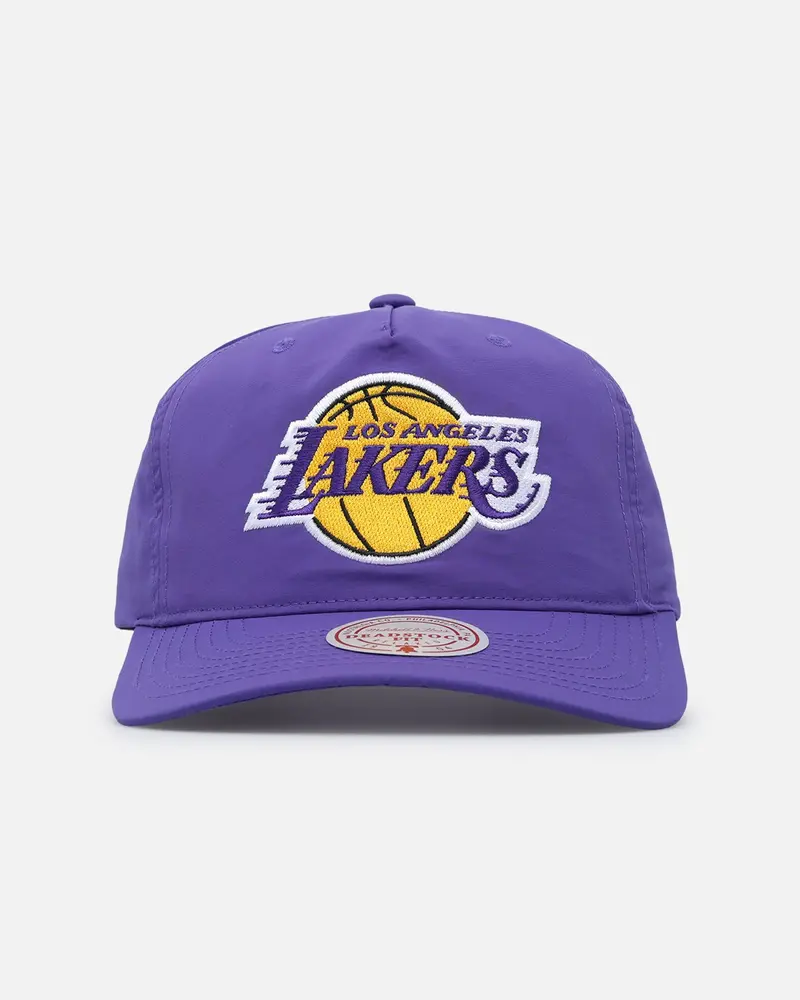 Mitchell & Ness Los Angeles Lakers Retro Matte Nylon Origins Snapback Purple 1