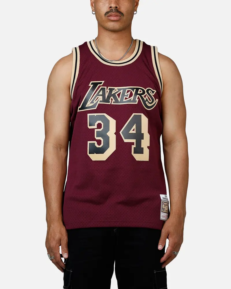 Mitchell & Ness Los Angeles Lakers Shaquille O'neal 1996 Swingman Jersey Burgundy 1