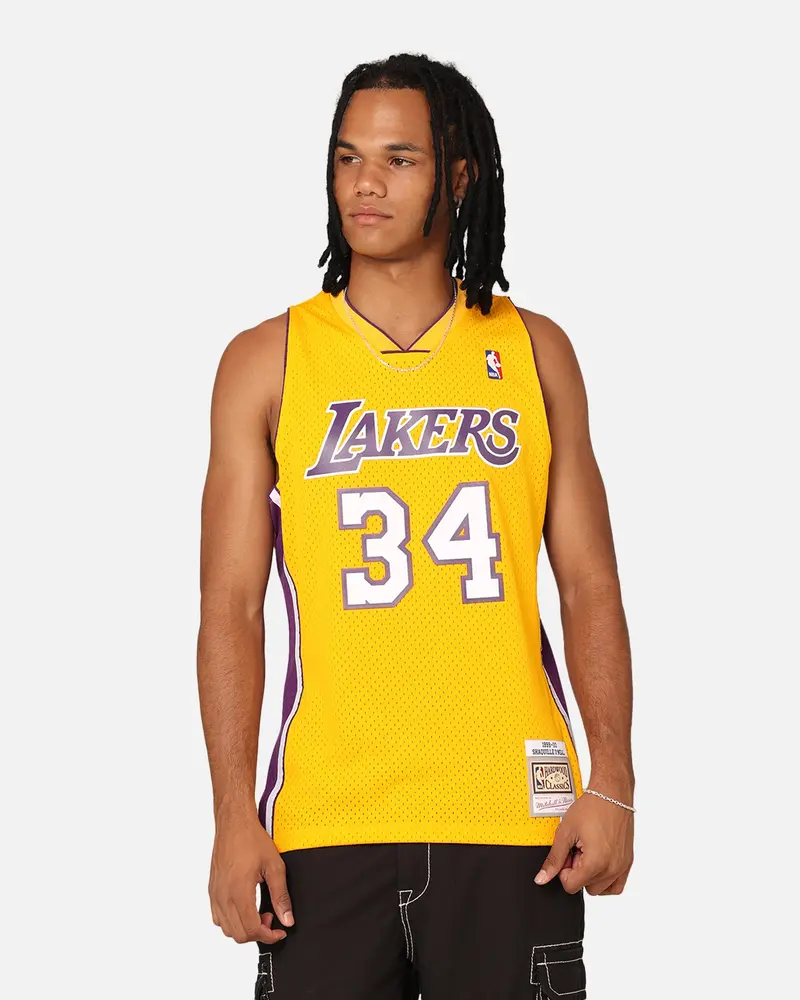 Mitchell & Ness Los Angeles Lakers Shaquille O'neal '99-00 Home Swing Jersey Yellow 1