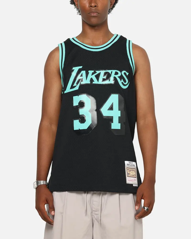 Mitchell & Ness Los Angeles Lakers Shaquille O'neal 'Cool Blue' Swing Jersey Black/Blue 1