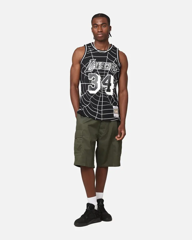 Mitchell & Ness Los Angeles Lakers Shaquille O'neal 'Glow Web' Jersey Black 3