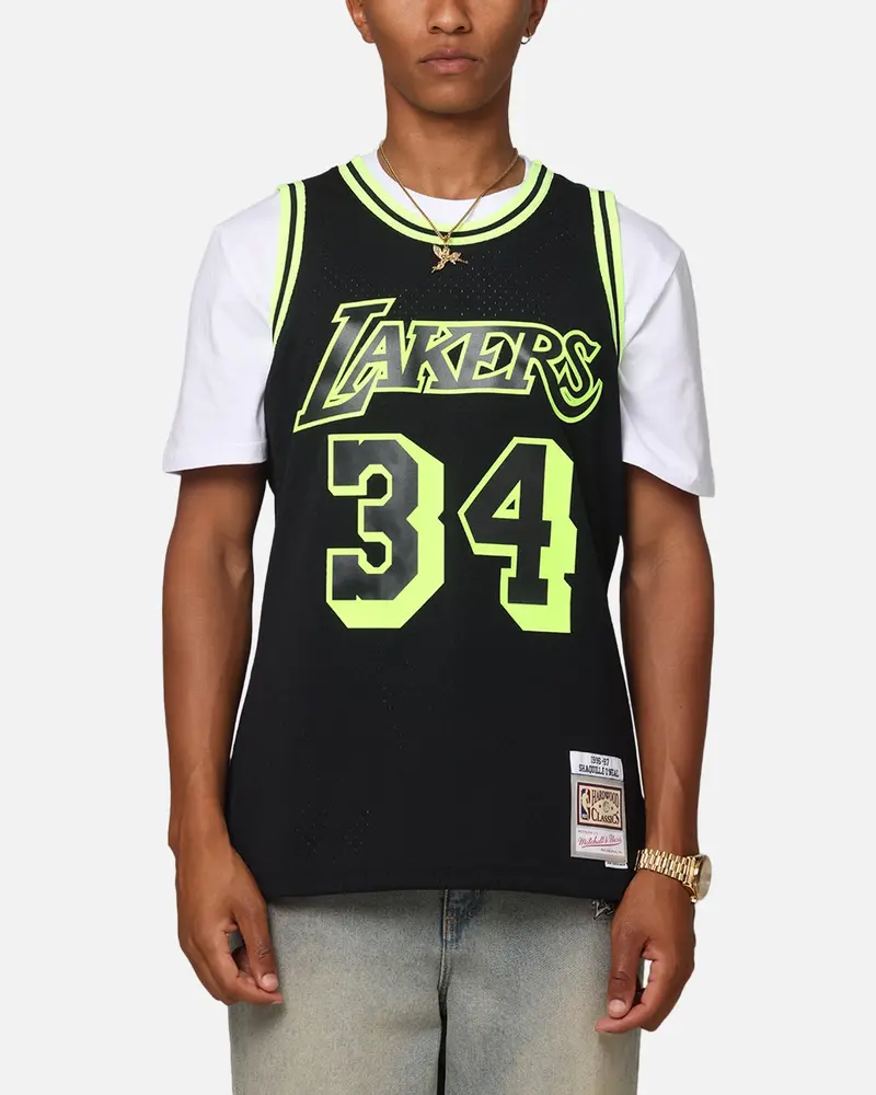 Mitchell & Ness Los Angeles Lakers Shaquille O'neal 'Volt' 1996 Swing Jersey Black/Yellow 1