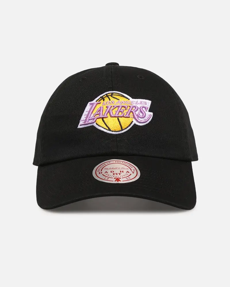 Mitchell & Ness Los Angeles Lakers 'Team Logo' Dad Fit Strapback Black 1