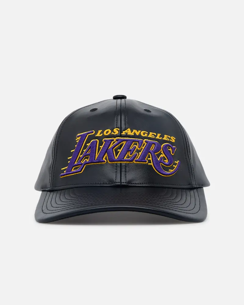 Mitchell & Ness Los Angeles Lakers Workmark Leather Deadstock Snapback Black 1
