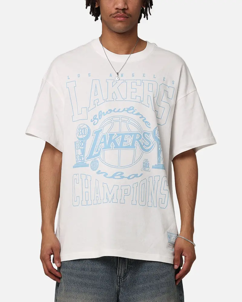 Mitchell & Ness Los Angeles Lakers World Champions T-Shirt Vintage White 1
