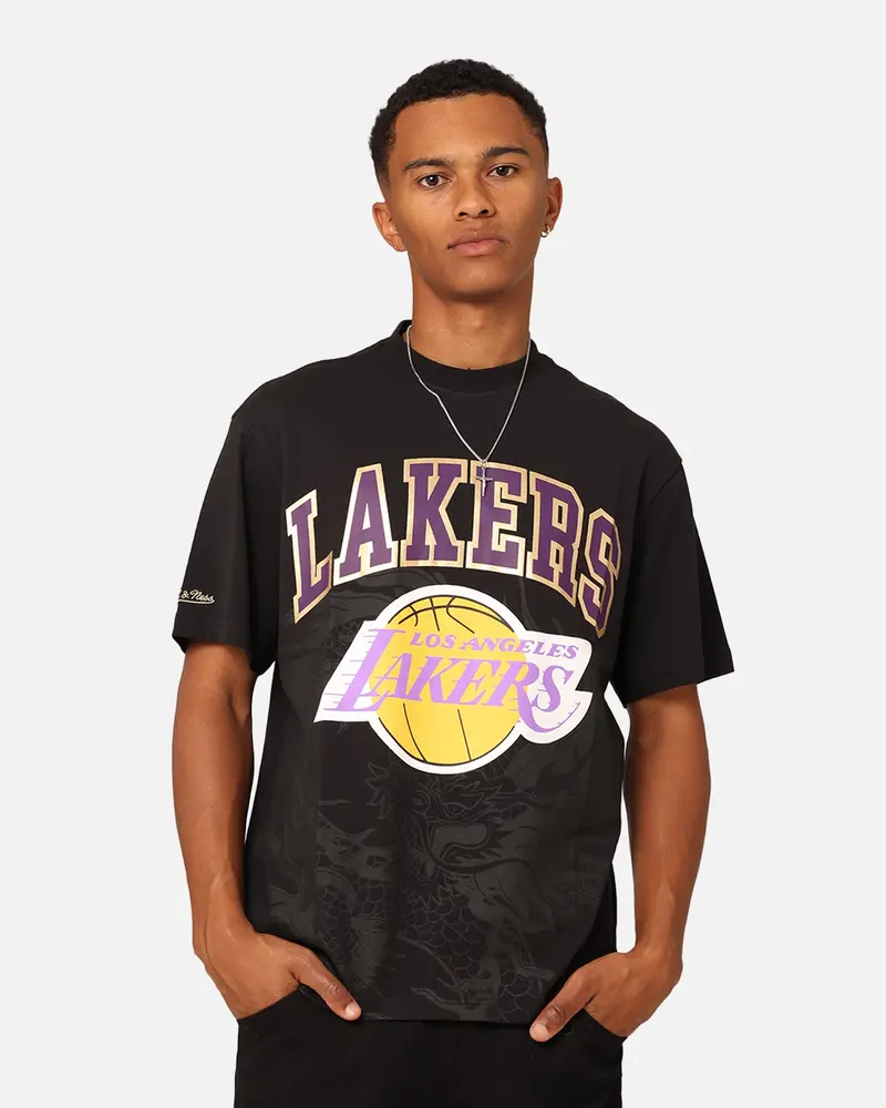 Mitchell & Ness Los Angeles Lakers Year Of The Dragon T-Shirt Faded Black 1