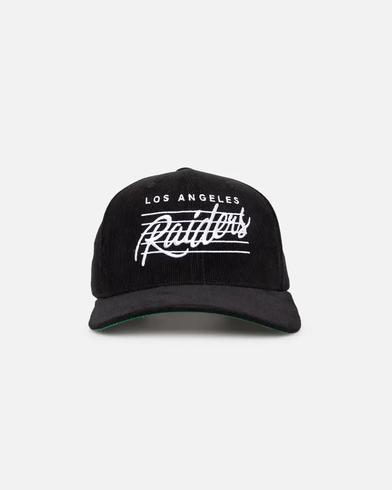 Mitchell & Ness Los Angeles Raiders 3 Time Og Corduroy Snapback Black 1