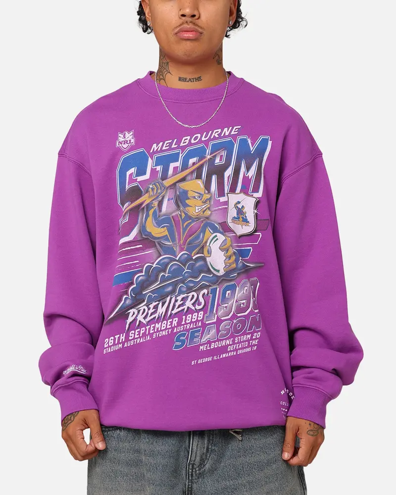 Mitchell & Ness Melbourne Storm Premiers 1999 Season Crewneck Purple 1