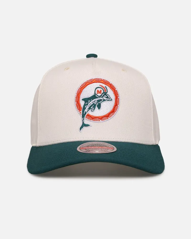 Mitchell & Ness Miami Dolphins 'Go Team Go' Mvp Snapback Off White/Teal 1