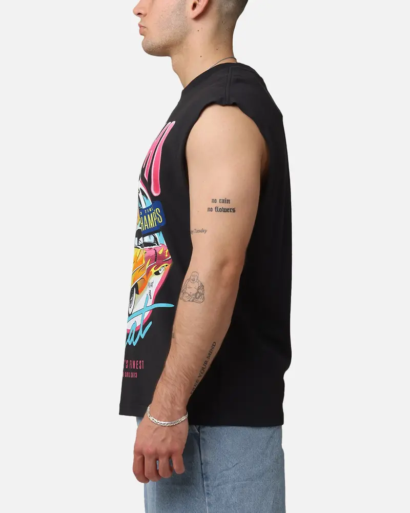 Mitchell & Ness Miami Heat Cruising Muscle T-Shirt Faded Black 5