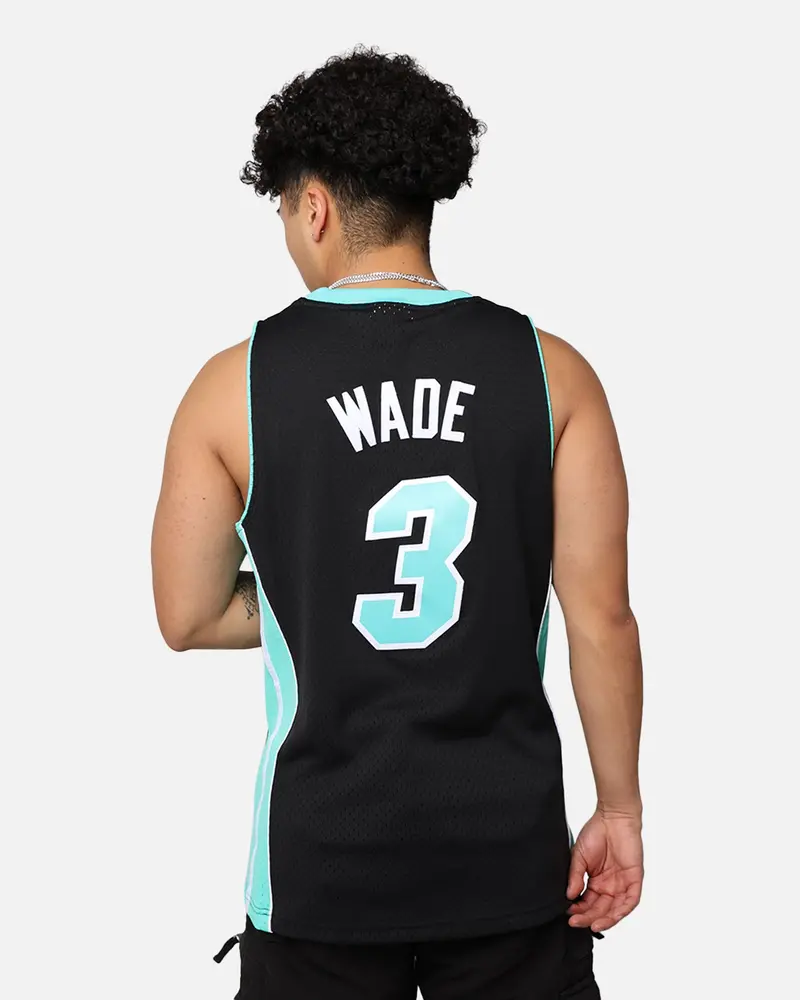 Mitchell & Ness Miami Heat Dwyane Wade '12-13 Swingman Jersey Black/Ice Blue 1