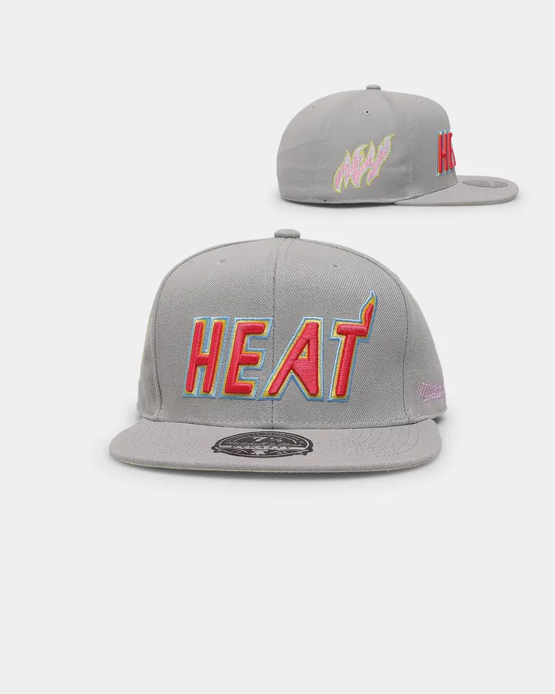 Mitchell & Ness Miami Heat 'Til Dawn' Fitted Grey 1