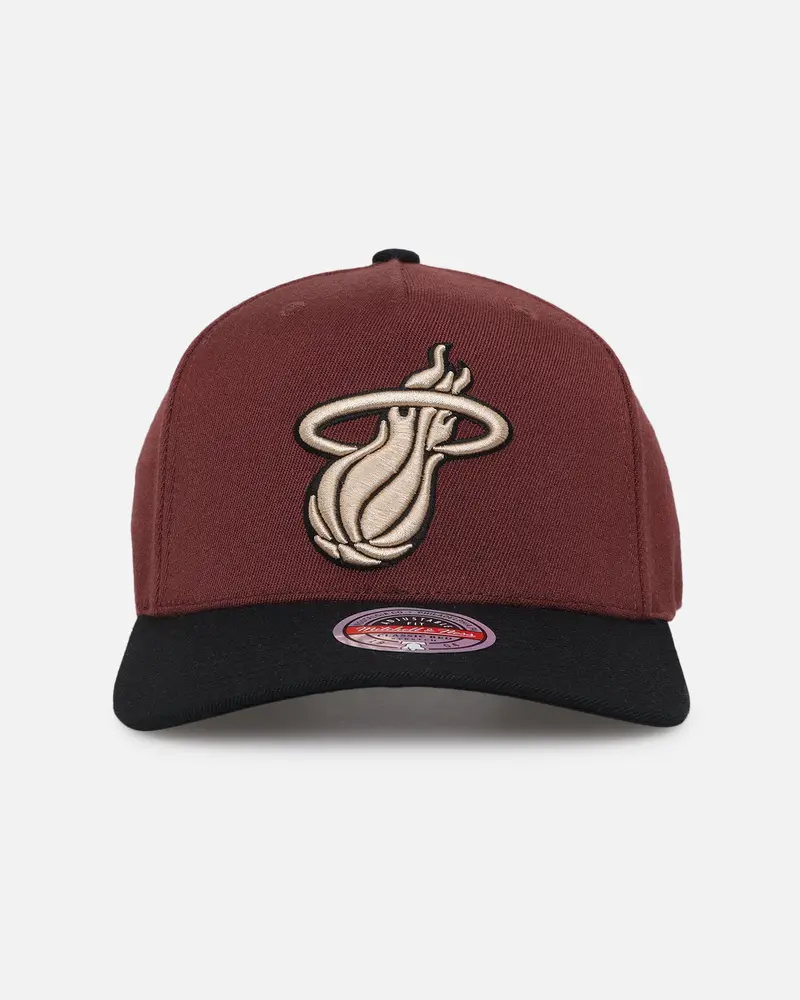 Mitchell & Ness Miami Heat 'Vintage Burgundy' Mvp Snapback Burgundy 1