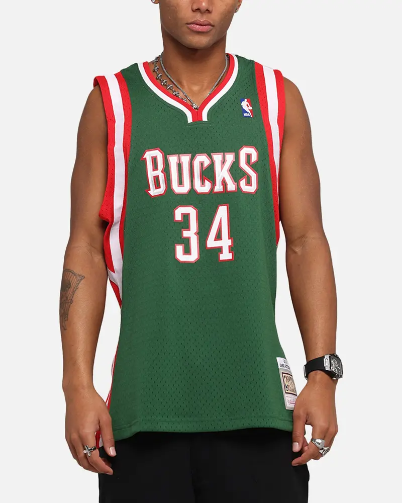 Mitchell & Ness Milwaukee Bucks Giannis Antetokounmpo Swing Jersey Dark Green 1