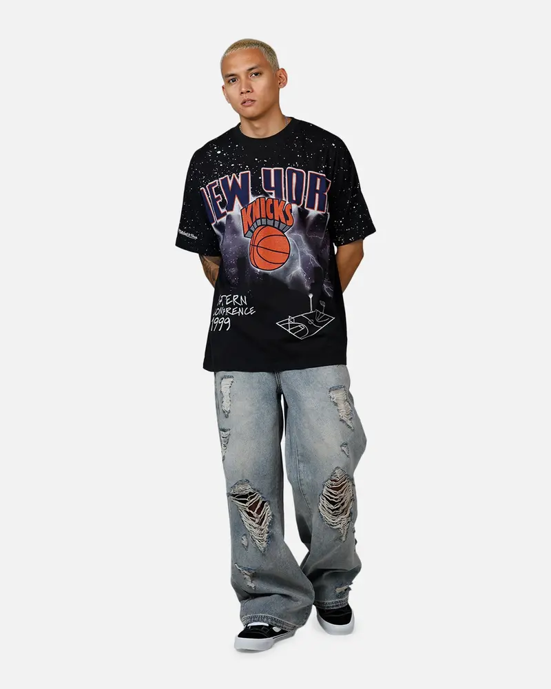 Mitchell & Ness New York Knicks Skyline T-Shirt Faded Black 3