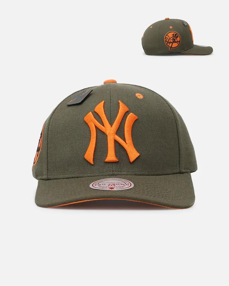 Mitchell & Ness New York Yankees 'Harmony Of Hues' Pro Crown Snapback Olive/Orange 1