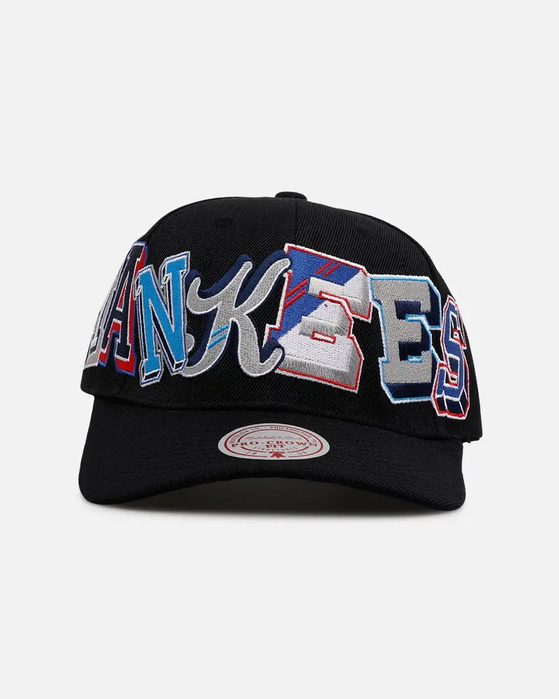 Mitchell & Ness New York Yankees 'Hyper Type' Pro Crown Snapback Black 1