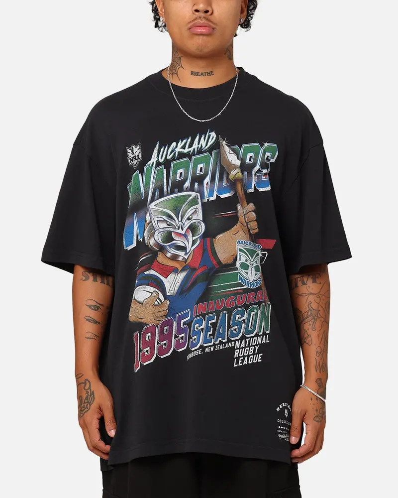 Mitchell & Ness New Zealand Warriors Inaugural Season T-Shirt Faded Black 1
