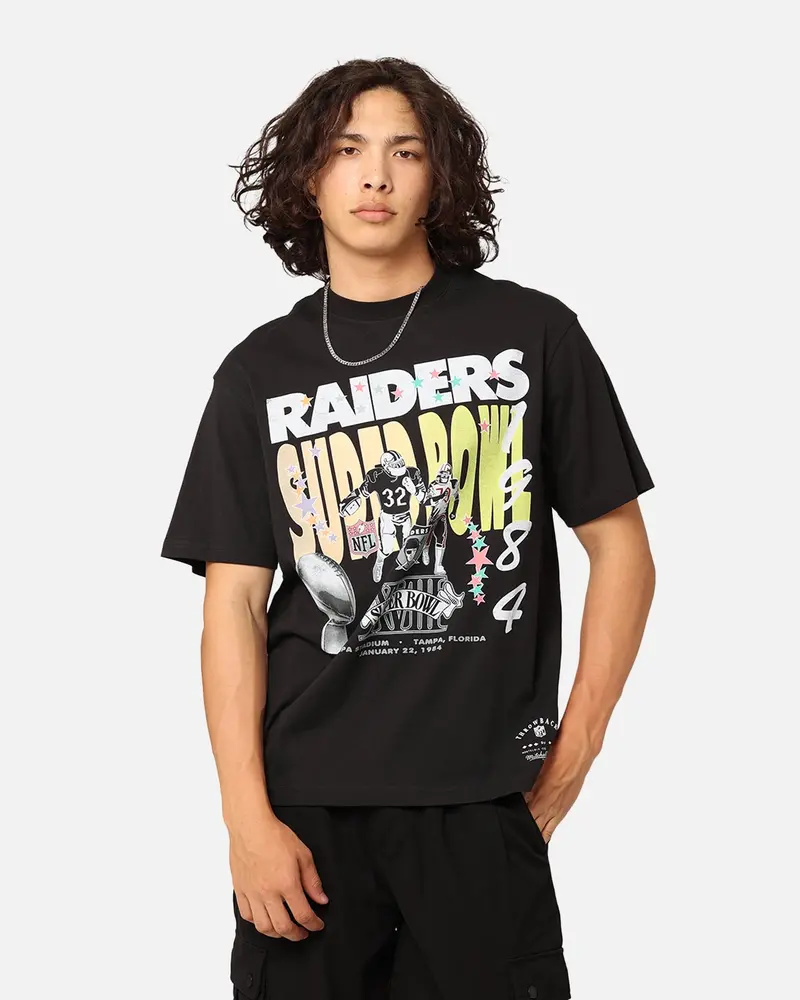 Mitchell & Ness Oakland Raiders '84 Super Bowl T-Shirt Faded Black 1