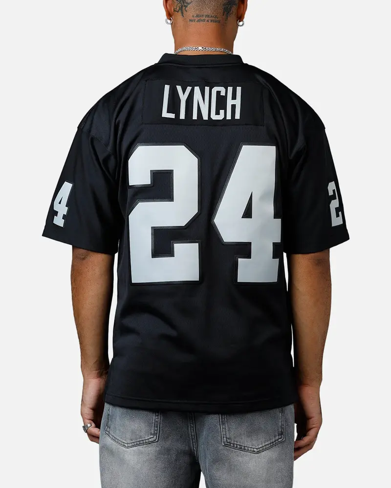 Mitchell & Ness Oakland Raiders Marshawn Lynch #24 2017 Home Jersey Black 1