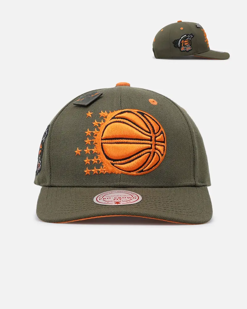 Mitchell & Ness Orlando Magic 'Harmony Of Hues' Pro Crown Snapback Olive/Orange 1
