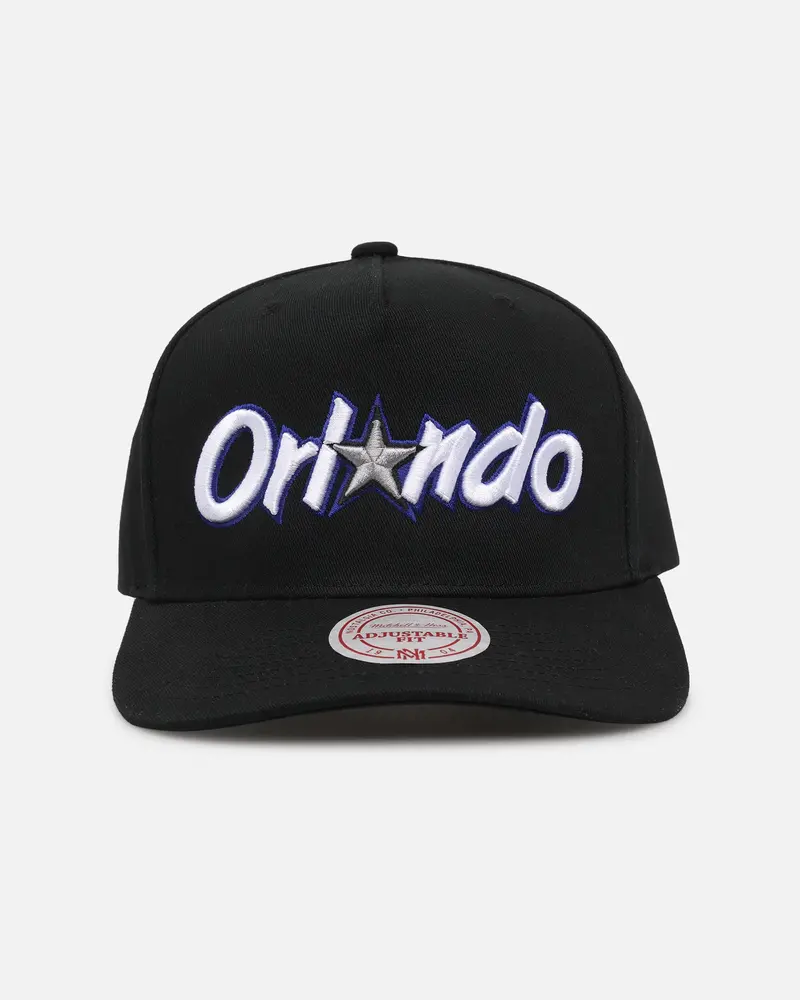 Mitchell & Ness Orlando Magic Team Colour Wordmark Mvp Snapback Black 1