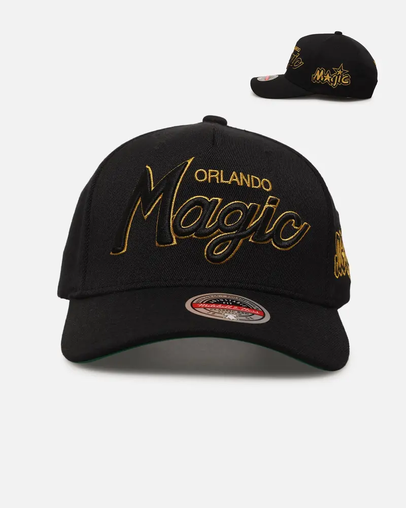 Mitchell & Ness Orlando Magic 'Team Script' Mvp Snapback Black/Gold 1