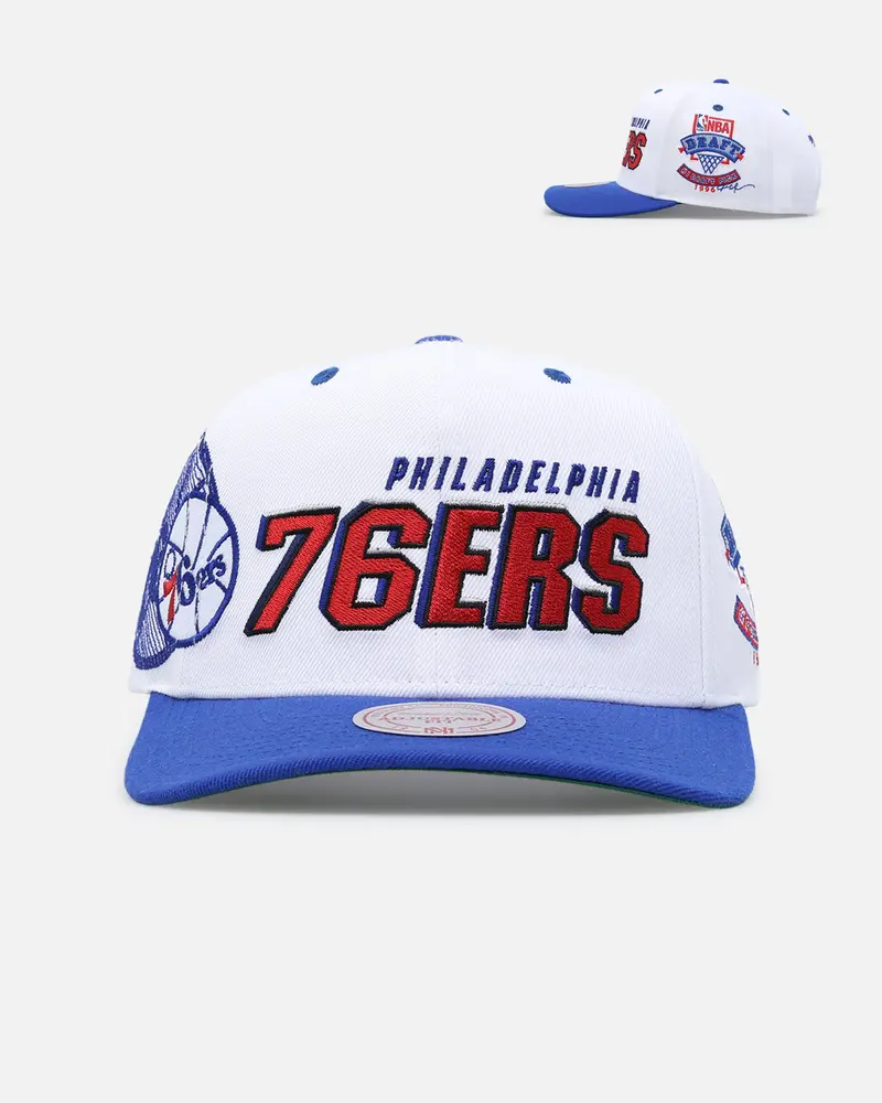 Mitchell & Ness Philadelphia 76Ers '1996 Draft Pick' Snapback White 1