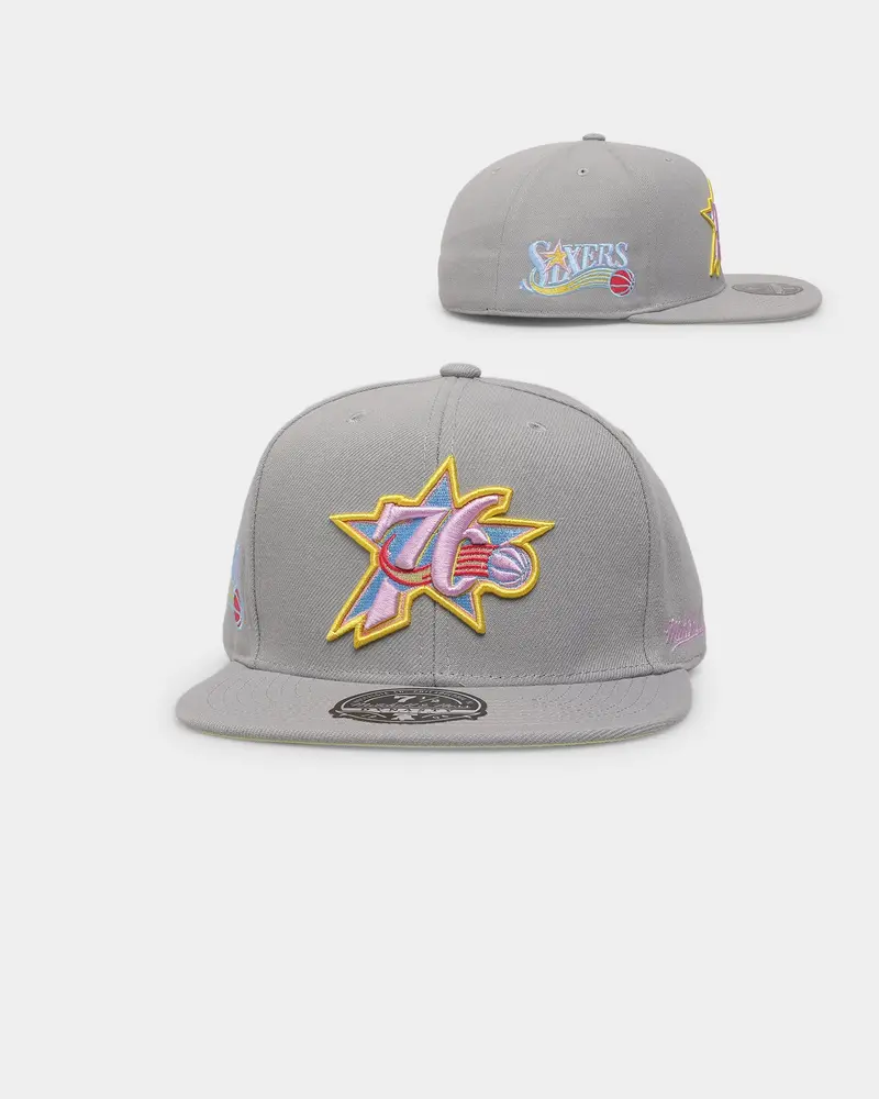 Mitchell & Ness Philadelphia 76Ers 'Til Dawn' Fitted Grey 1