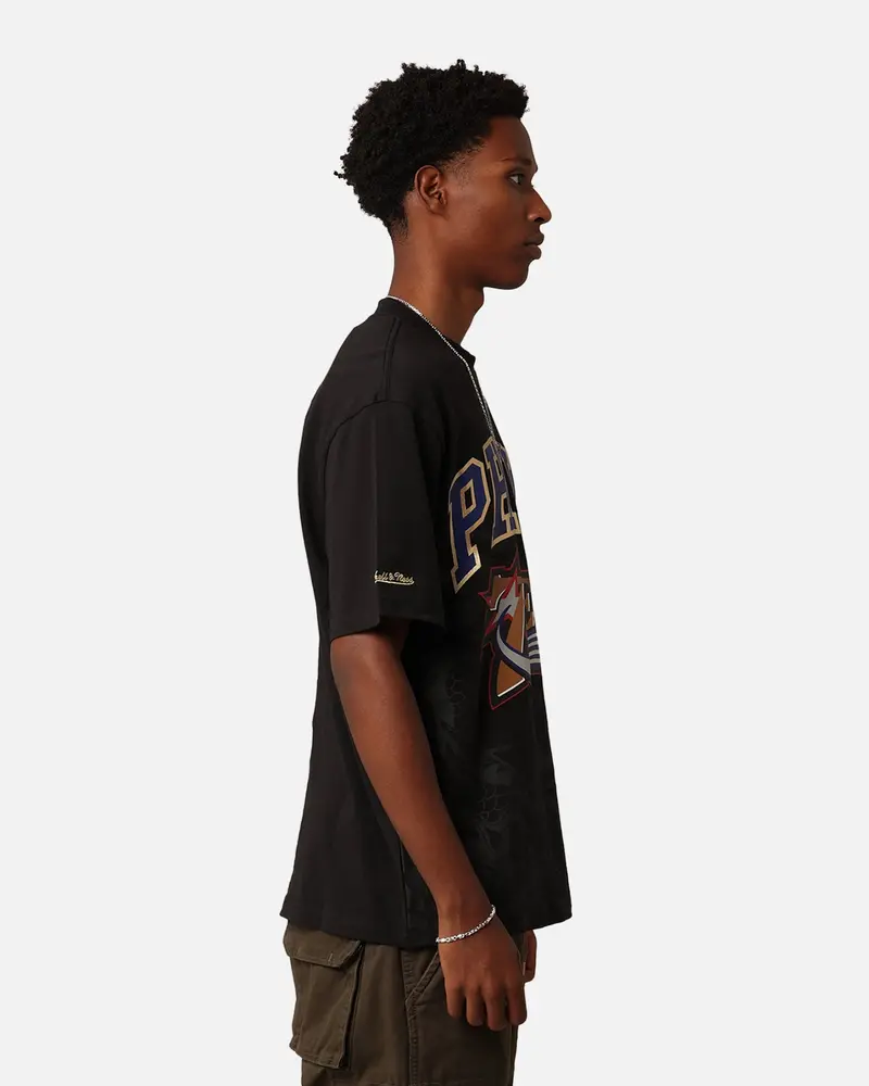 Mitchell & Ness Philadelphia 76Ers Year Of The Dragon T-Shirt Faded Black 5