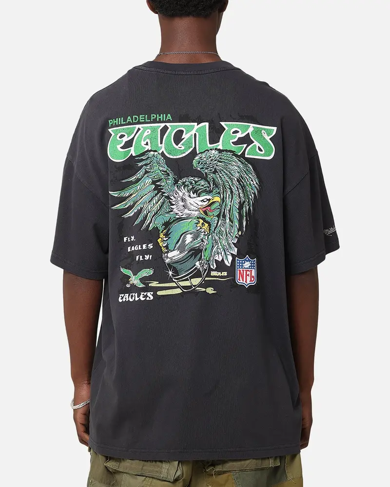 Mitchell & Ness Philadelphia Eagles 'Alter Ego' Flames T-Shirt Faded Black 1
