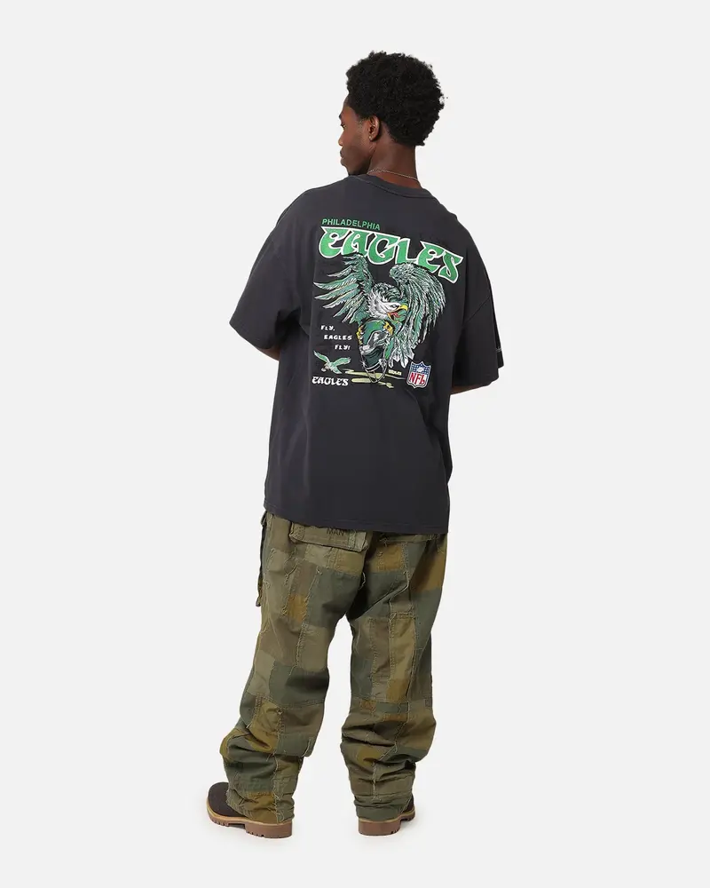 Mitchell & Ness Philadelphia Eagles 'Alter Ego' Flames T-Shirt Faded Black 3