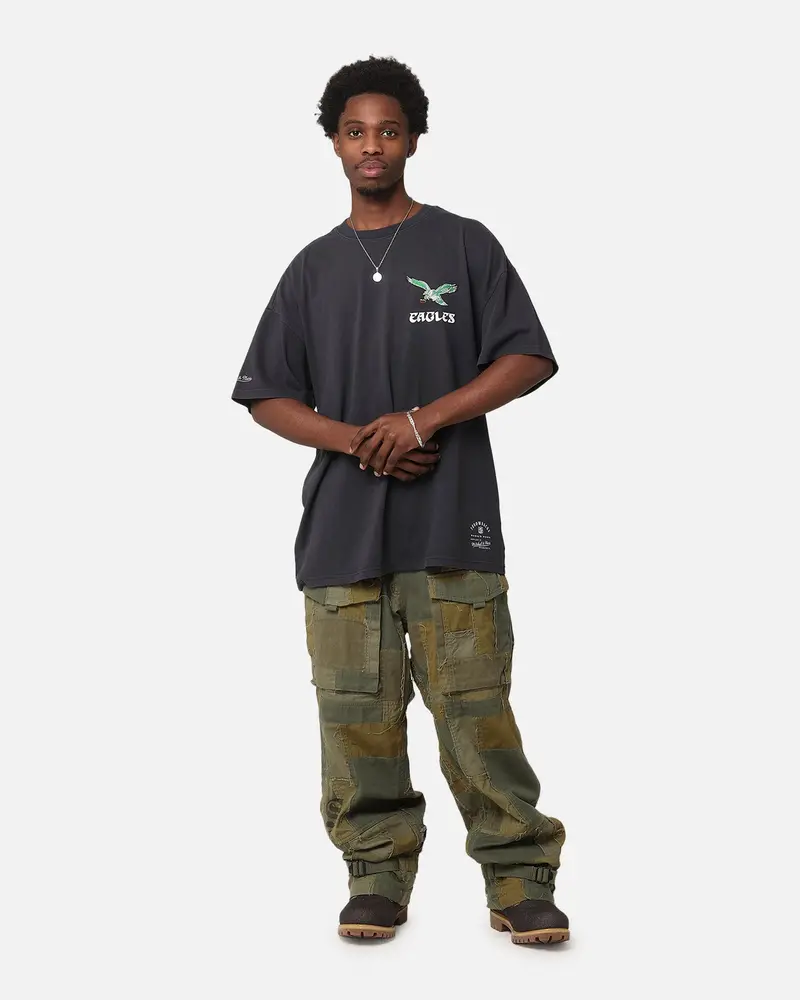Mitchell & Ness Philadelphia Eagles 'Alter Ego' Flames T-Shirt Faded Black 4