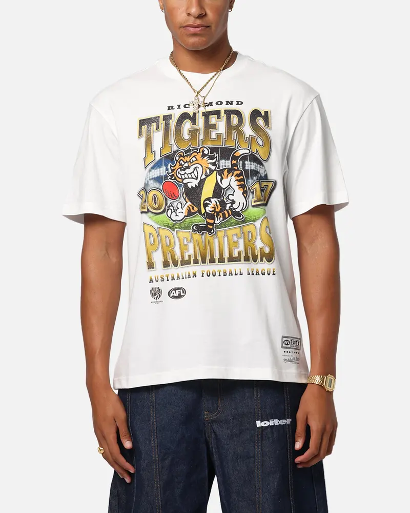Mitchell & Ness Richmond Tigers Mascot T-Shirt Vintage White 1
