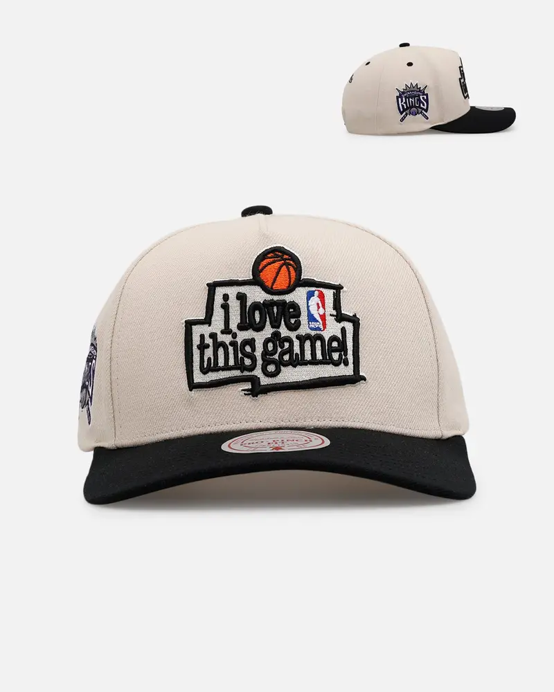 Mitchell & Ness Sacramento Kings 'I Love This Game' Pro Pinch Snapback Natural/Black 1