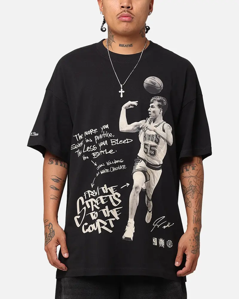 Mitchell & Ness Sacramento Kings Jason Williams Streetball T-Shirt Faded Black 1